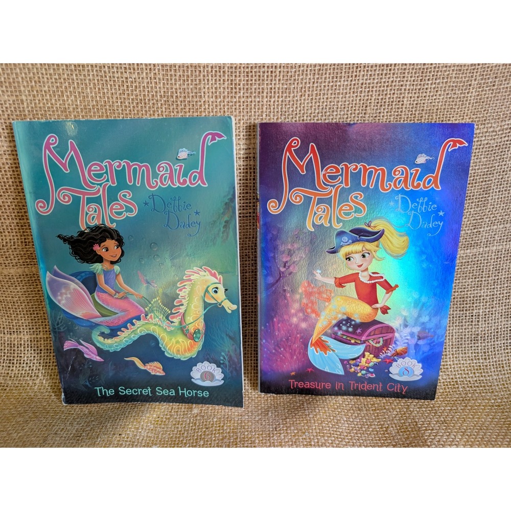 Mermaid Tales Debbie Dadey Book 6 & 8 The Secret Sea Horse Treasure Trident City